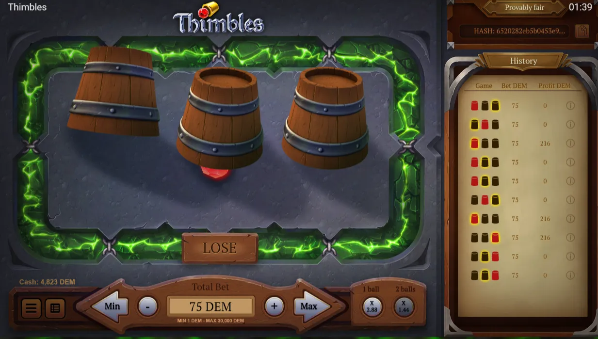 Thimbles demo